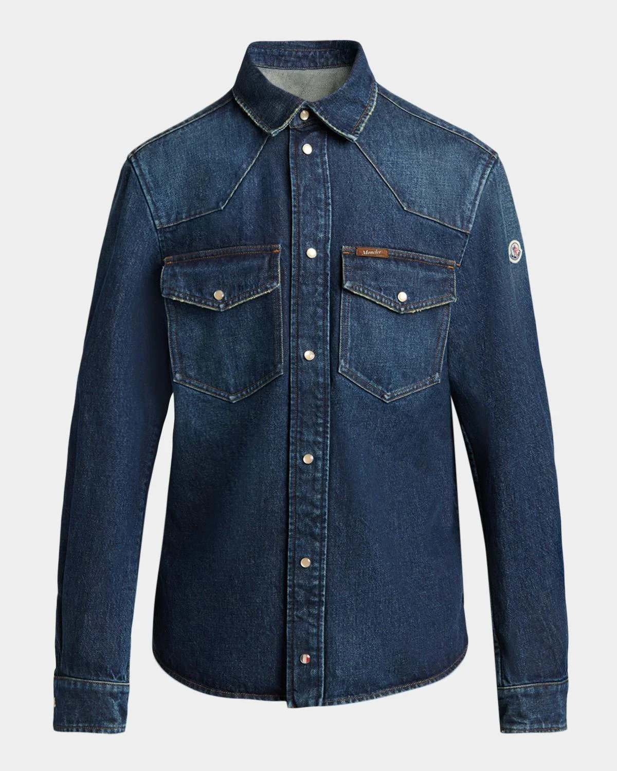 Men's Snap-Front Denim Western Shirt - 1