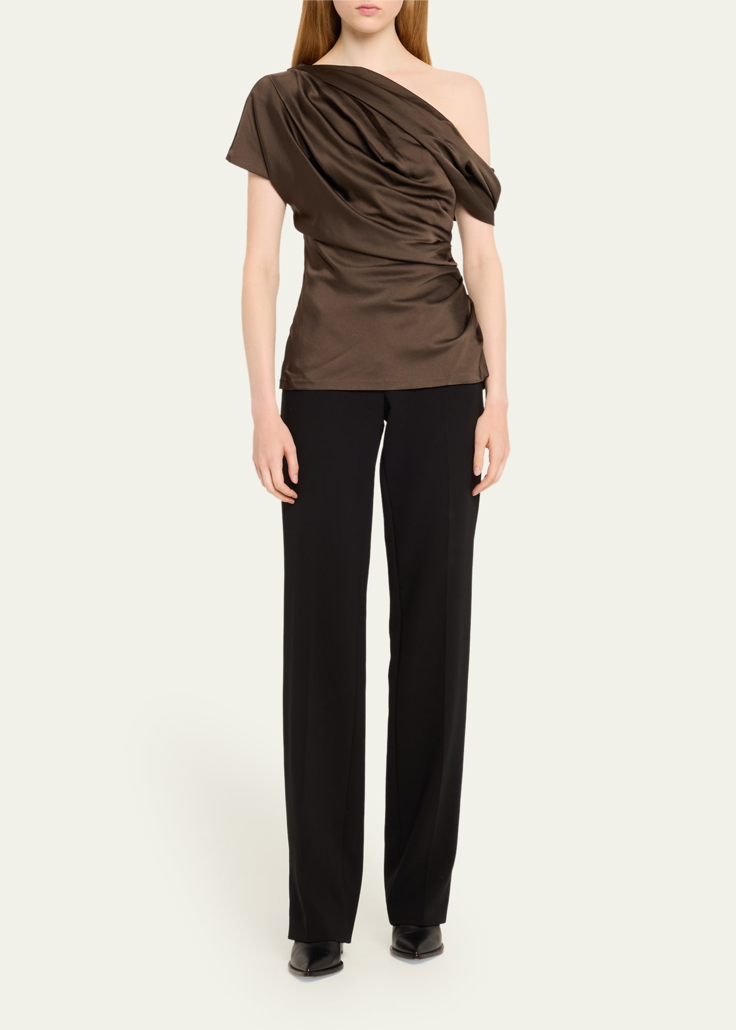 Phoebe Draped One-Shoulder Top - 2