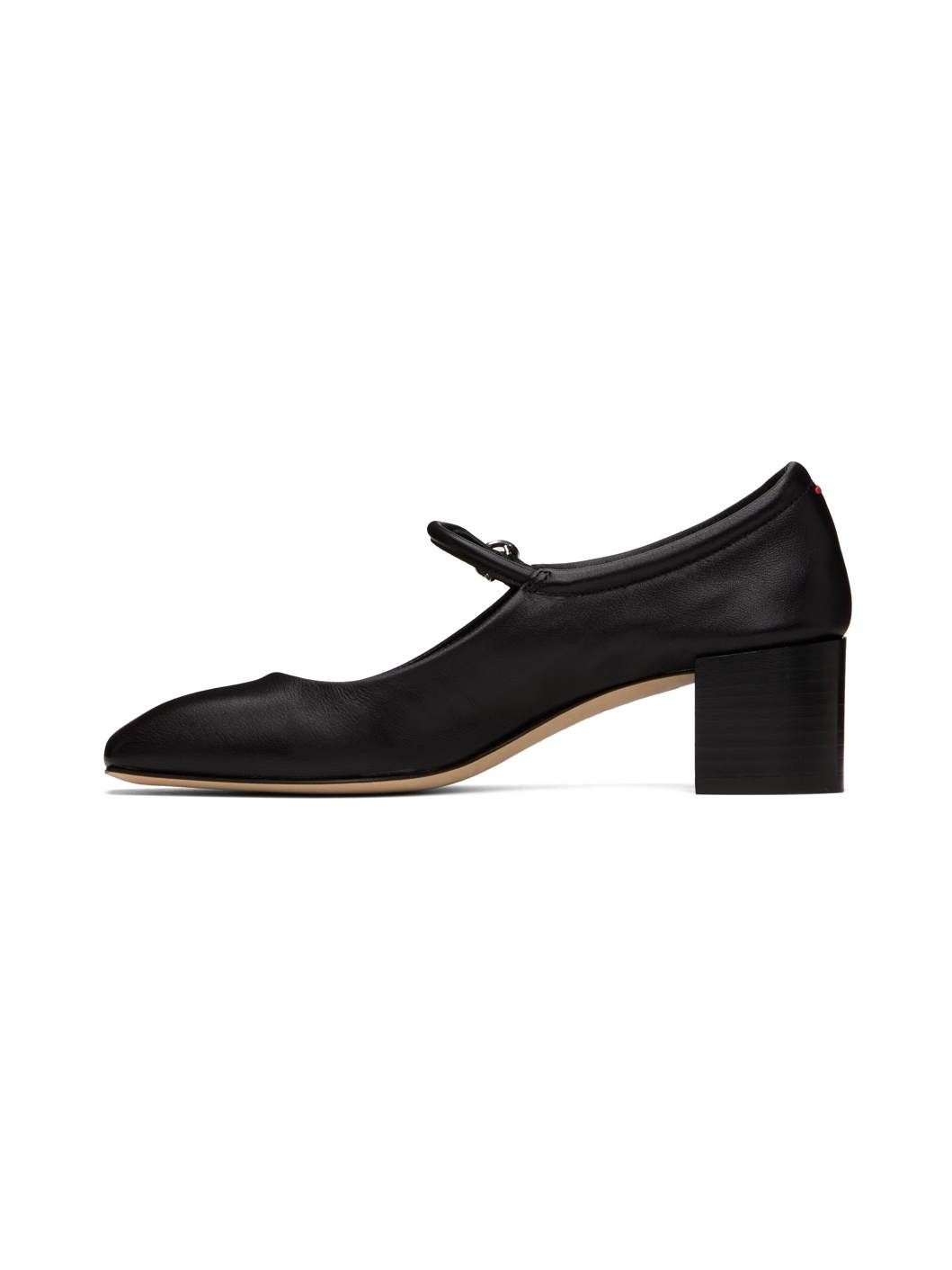 Black Aline Mary-Jane Heels - 3