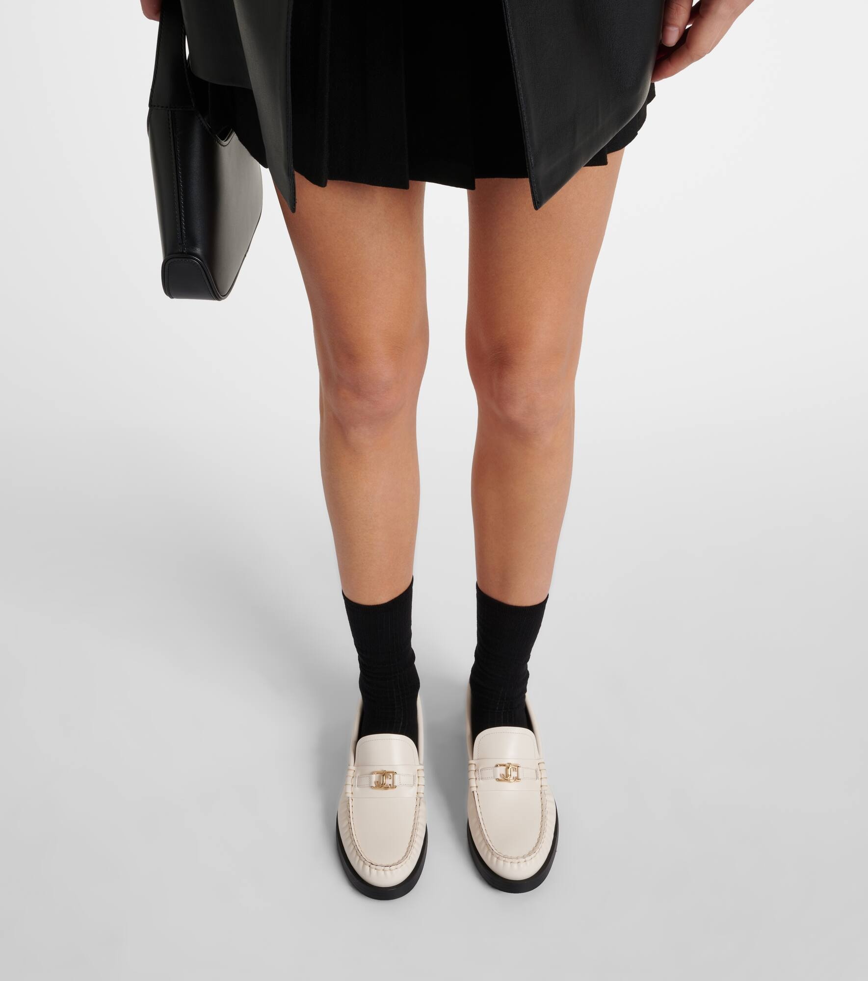 Addie logo leather loafers - 7