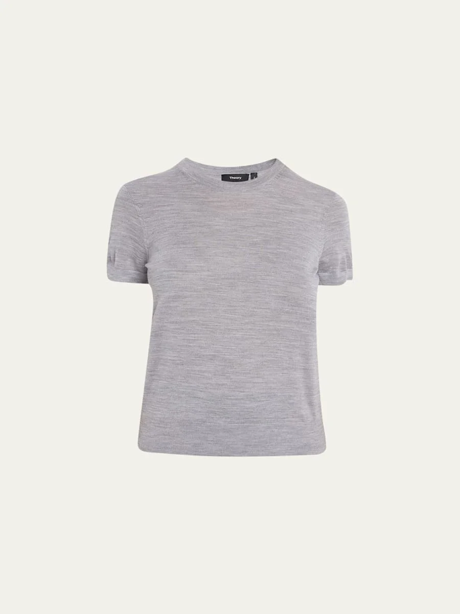 Basic Regal Wool Short-Sleeve Tee - 1