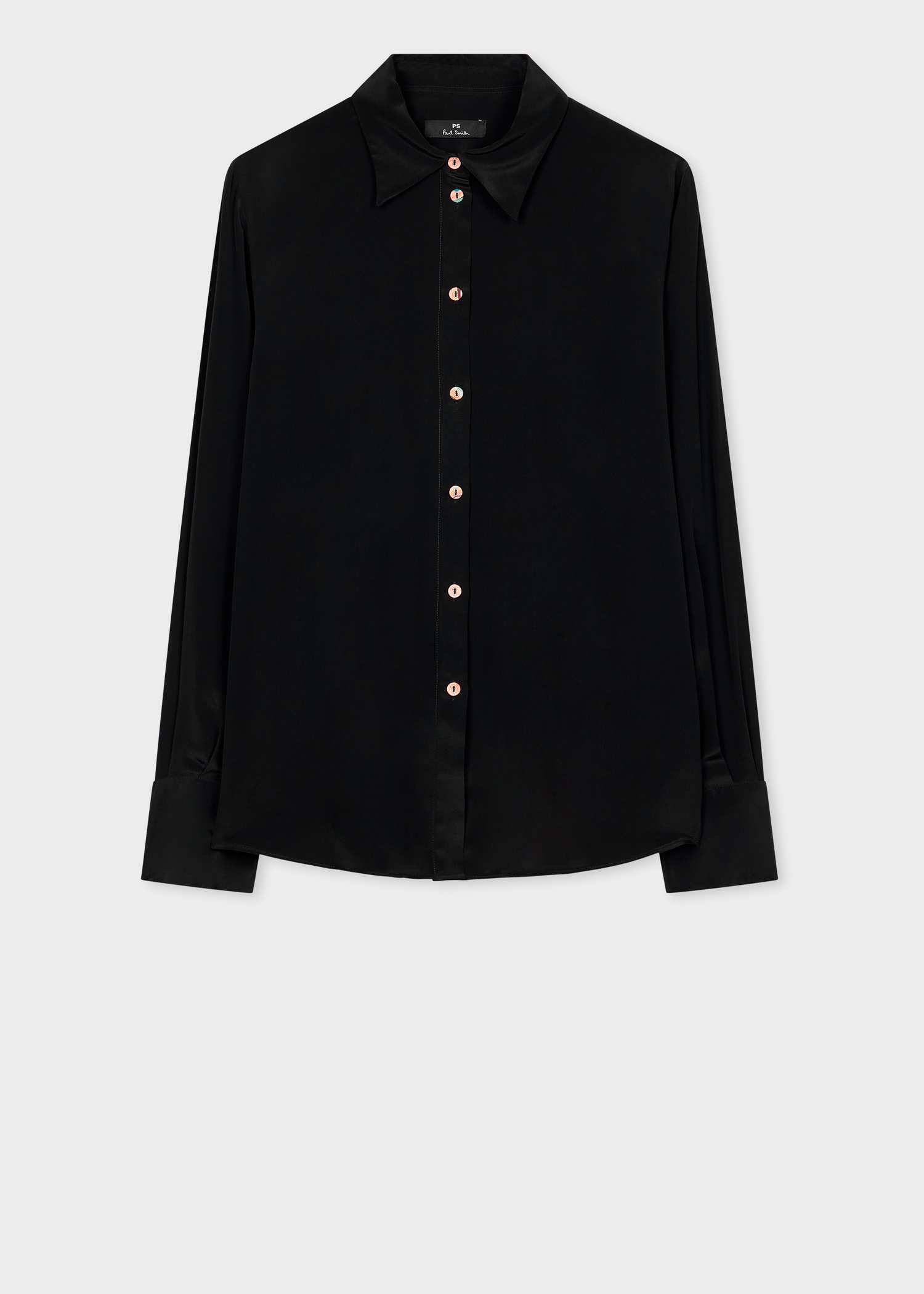 Women's Black Silk-Blend Blouse - 1