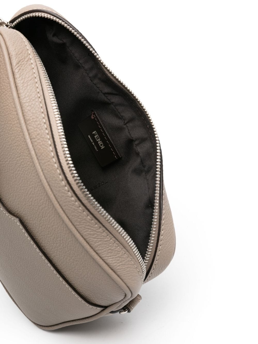 logo-embossed leather camera case - 5