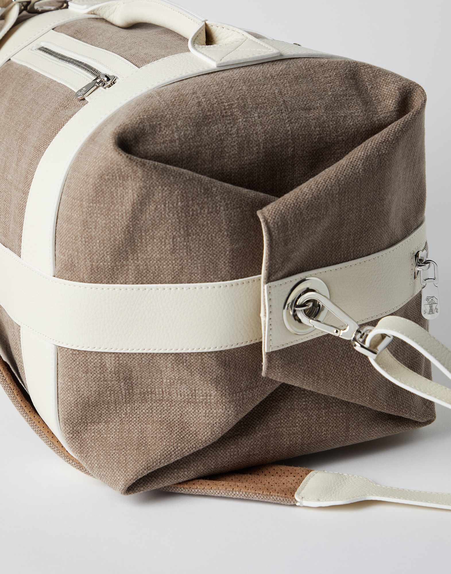 Canvas and grained calfskin summer bag - 3