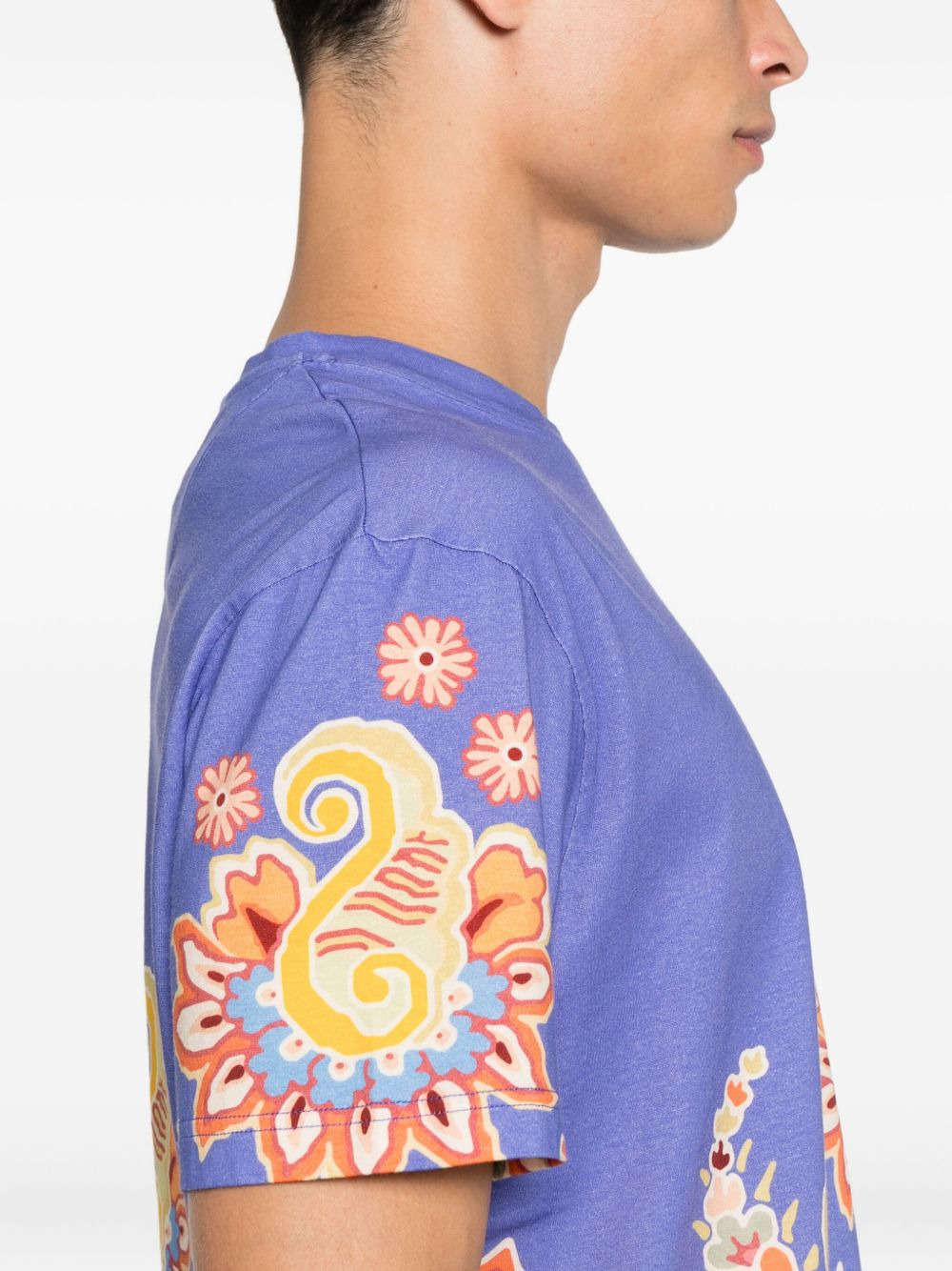 floral-print paisley T-shirt - 4