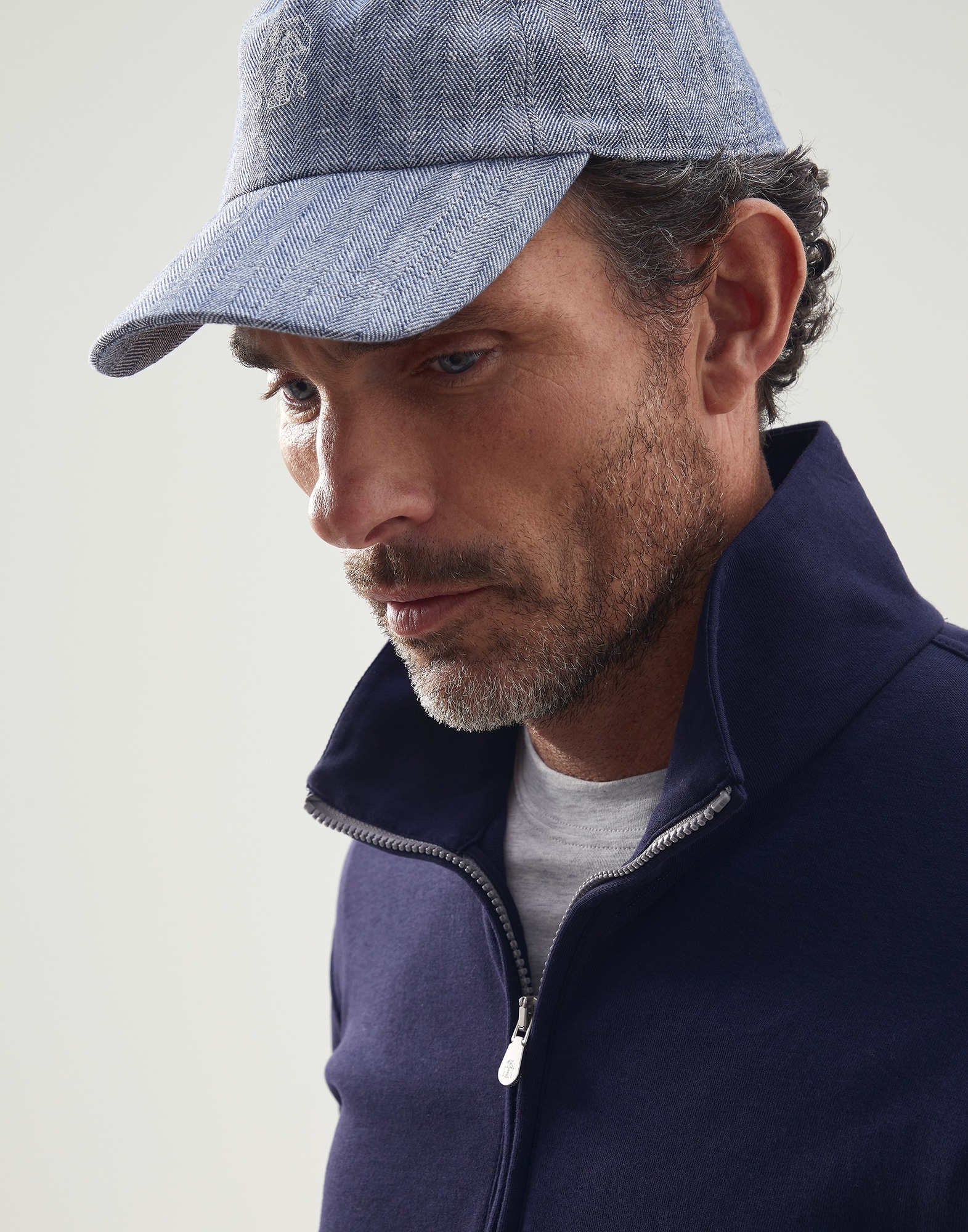 Délavé hemp and linen chevron baseball cap with logo - 3