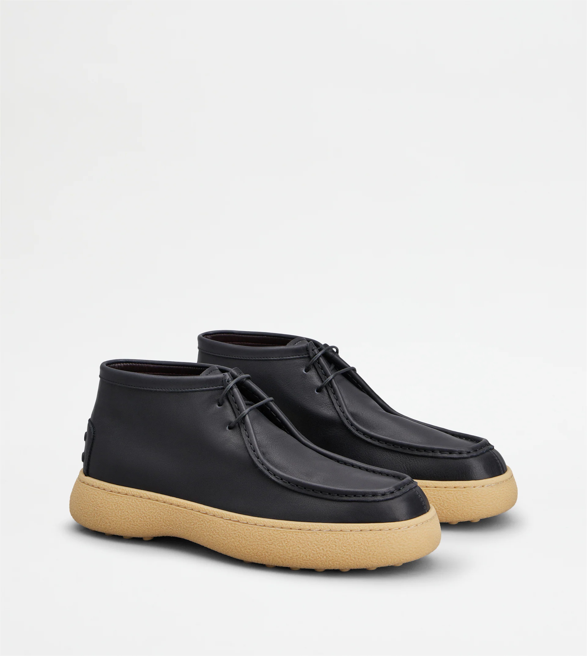 TOD'S W. G. ANKLE BOOTS IN LEATHER - BLACK - 3