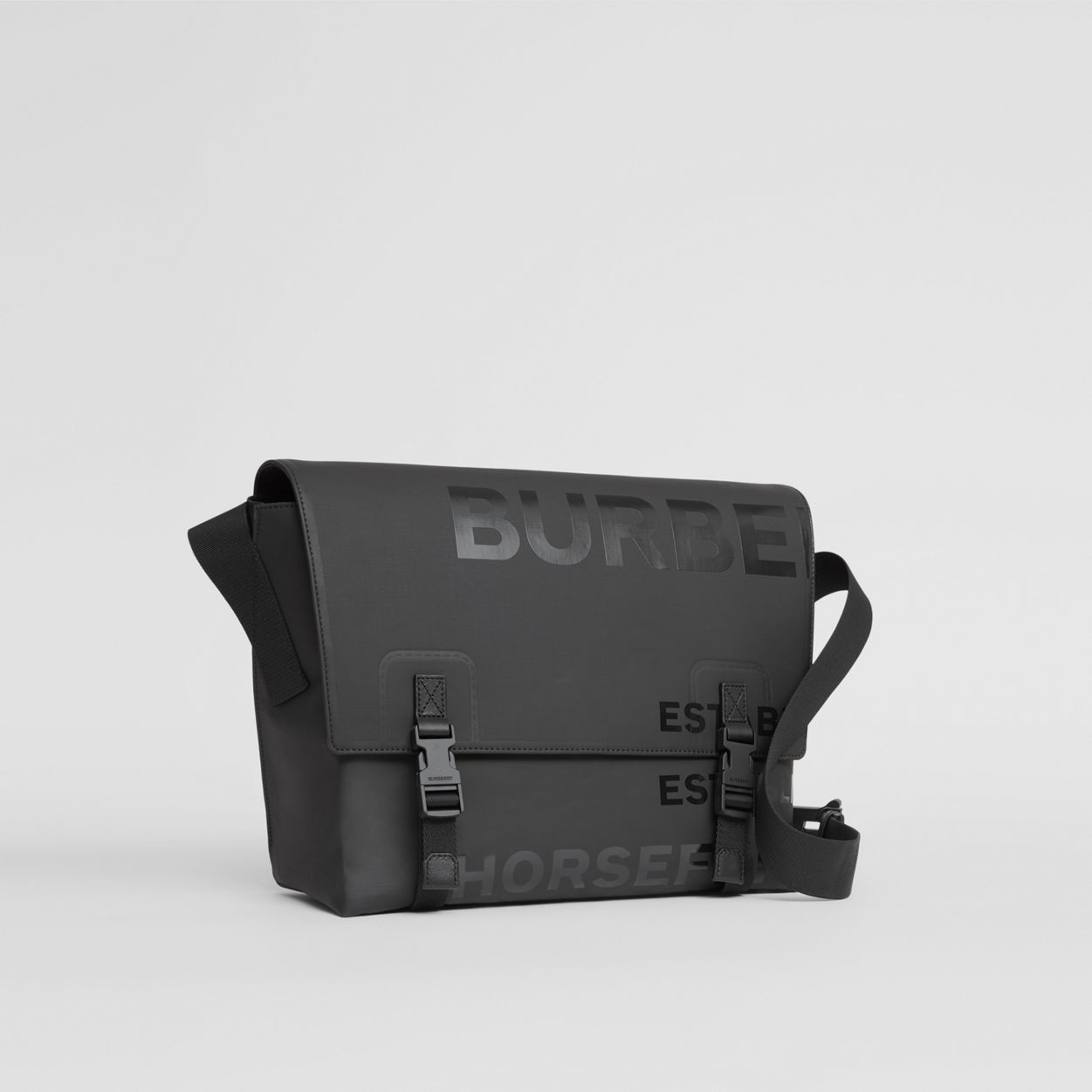 Horseferry Print Coated Canvas Messenger Bag - 7