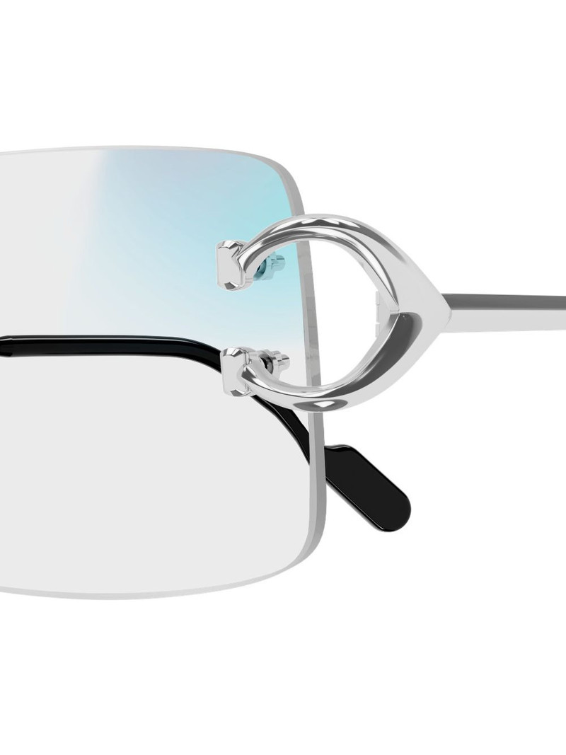C-motif rectangle-frame sunglasses 5