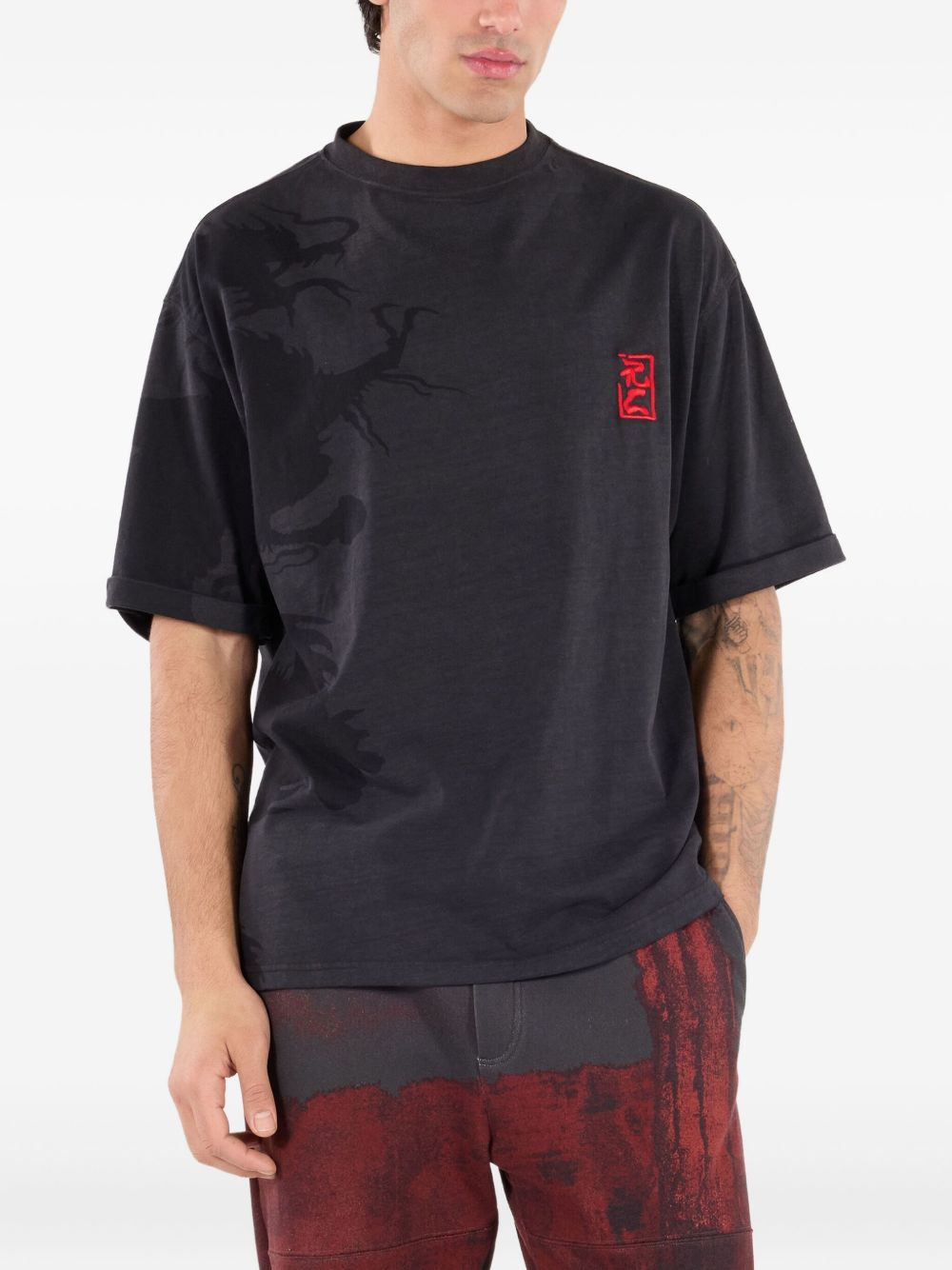 dragon-print T-shirt - 4