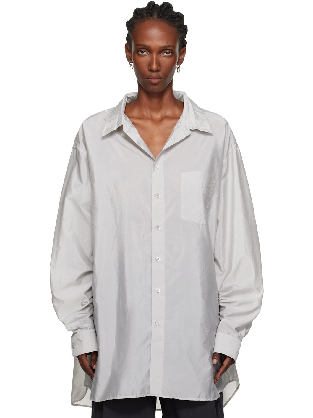 Gray Long-Sleeve Shirt - 1