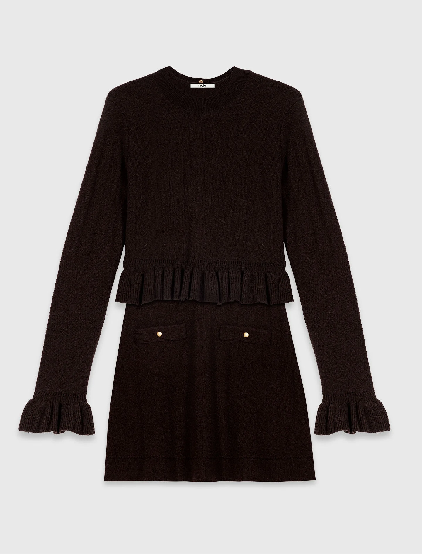 Knit dress with removable sweater - 1