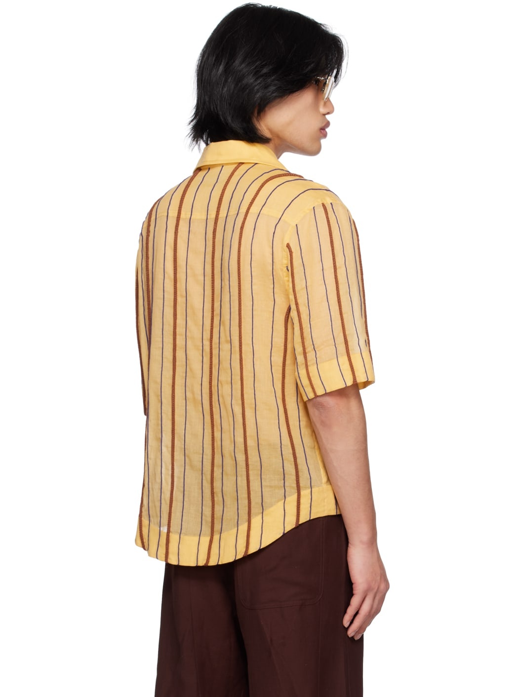 Yellow Le Raphia 'La Chemise Palha' Shirt - 3