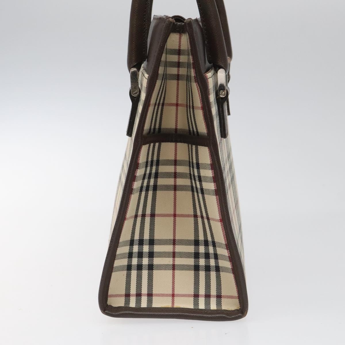 Burberry Nova Check Hand Bag Canvas Beige - 4