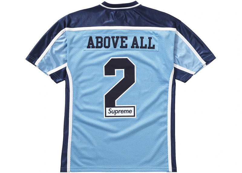 Supreme Supreme Above All Football Jersey Light Blue outlook