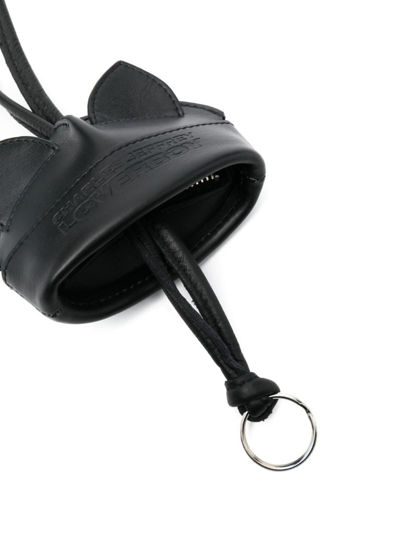 CHARLES JEFFREY LOVERBOY Ears Beanie leather keyring pouch outlook