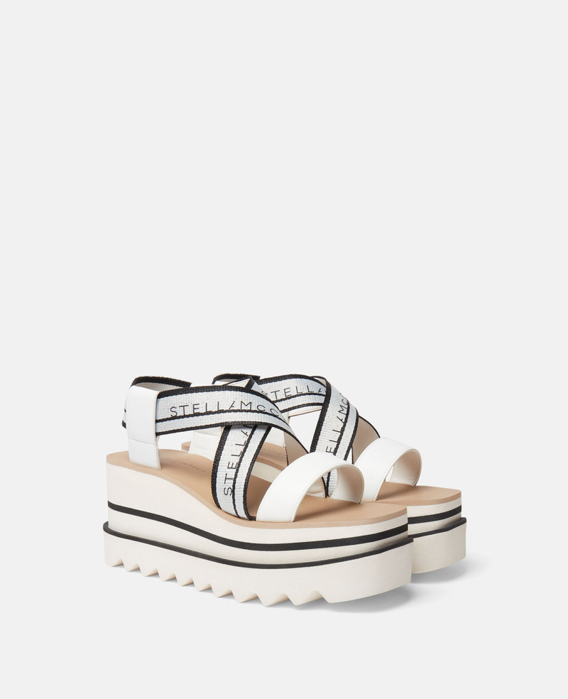 Stella McCartney Sneak-Elyse Striped Platform Sandals outlook