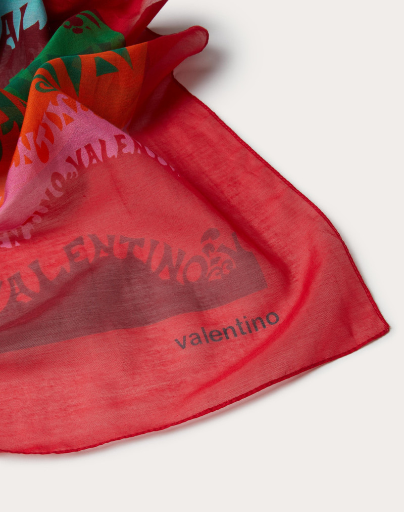 Valentino VALENTINO WAVES MULTICOLOR PRINT COTTON AND SILK SARONG outlook