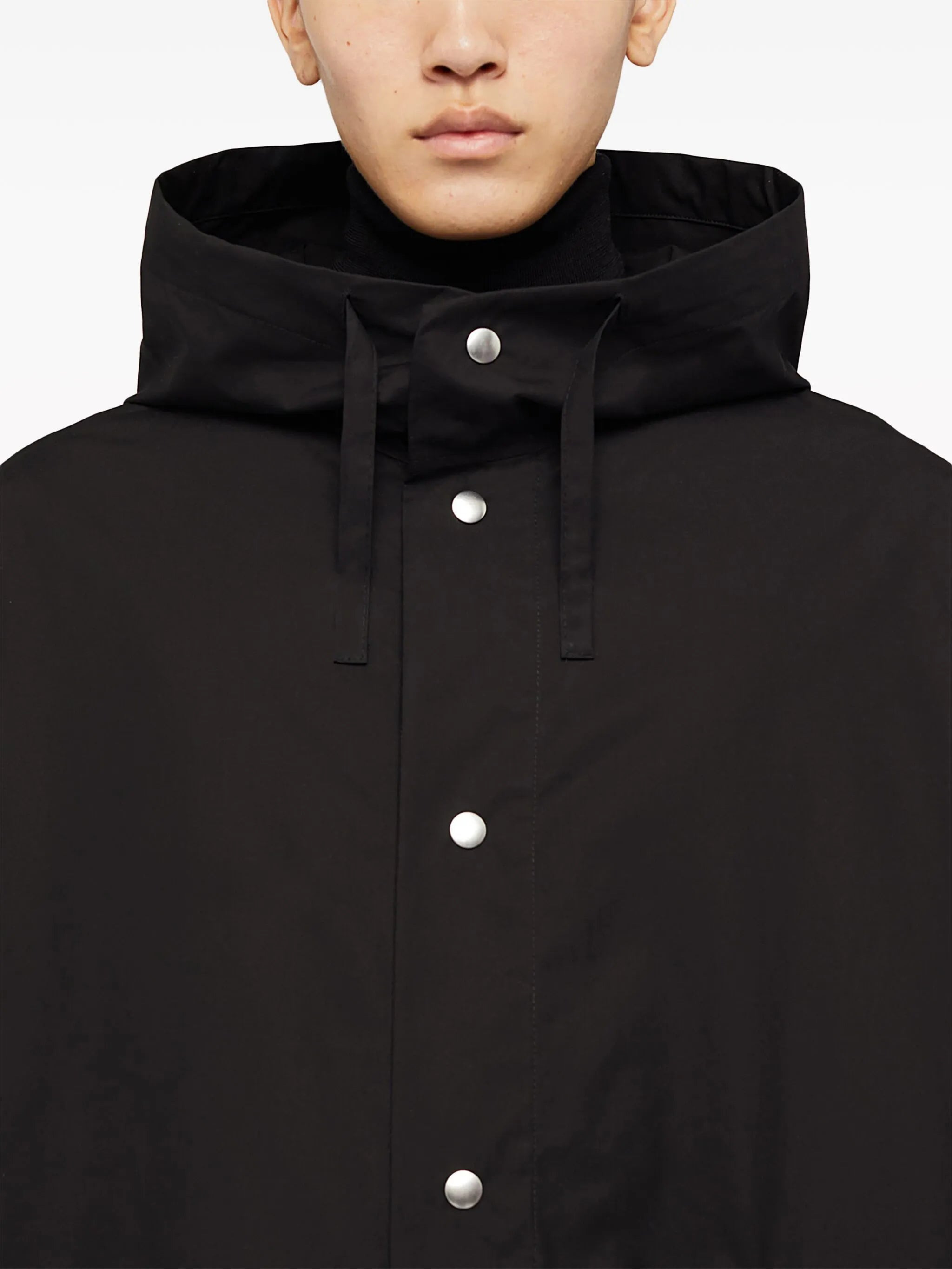 logo-print hooded parka - 3