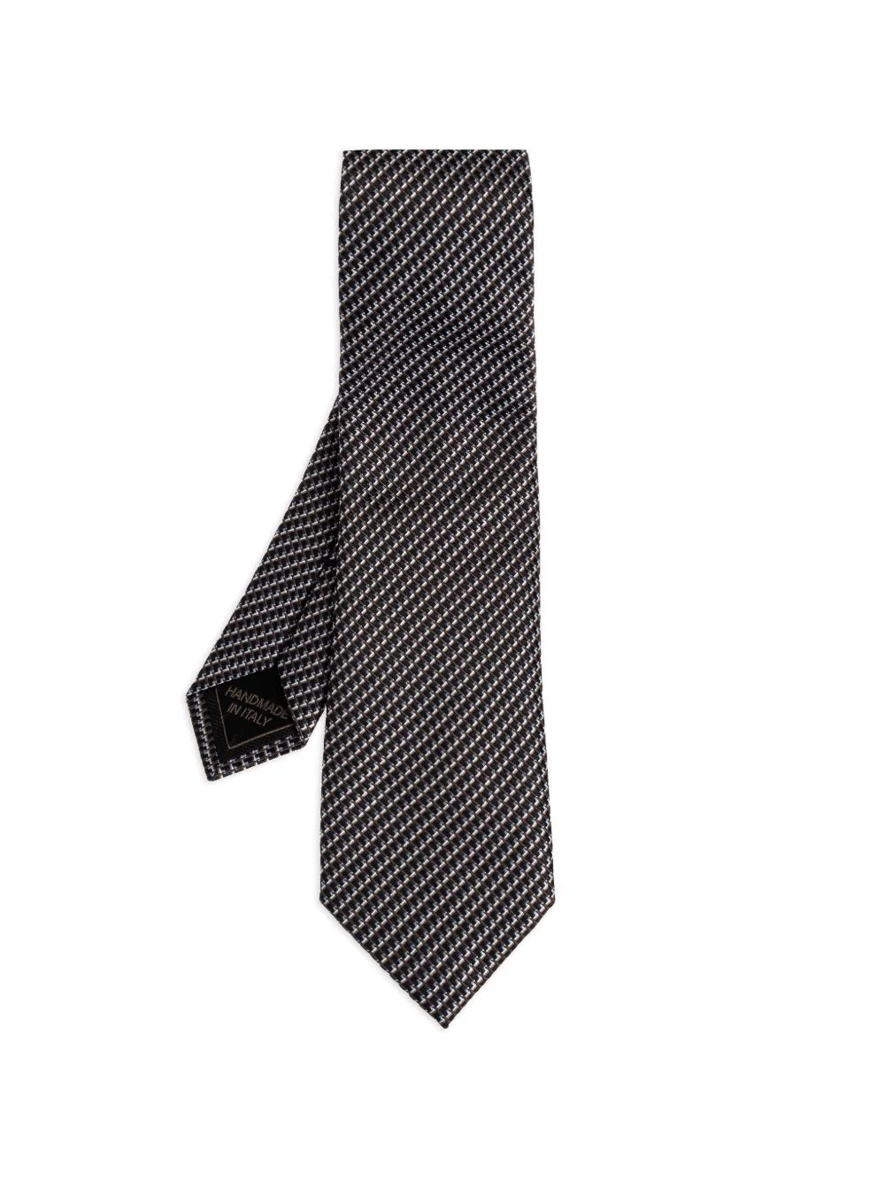 patterned silk tie - 1