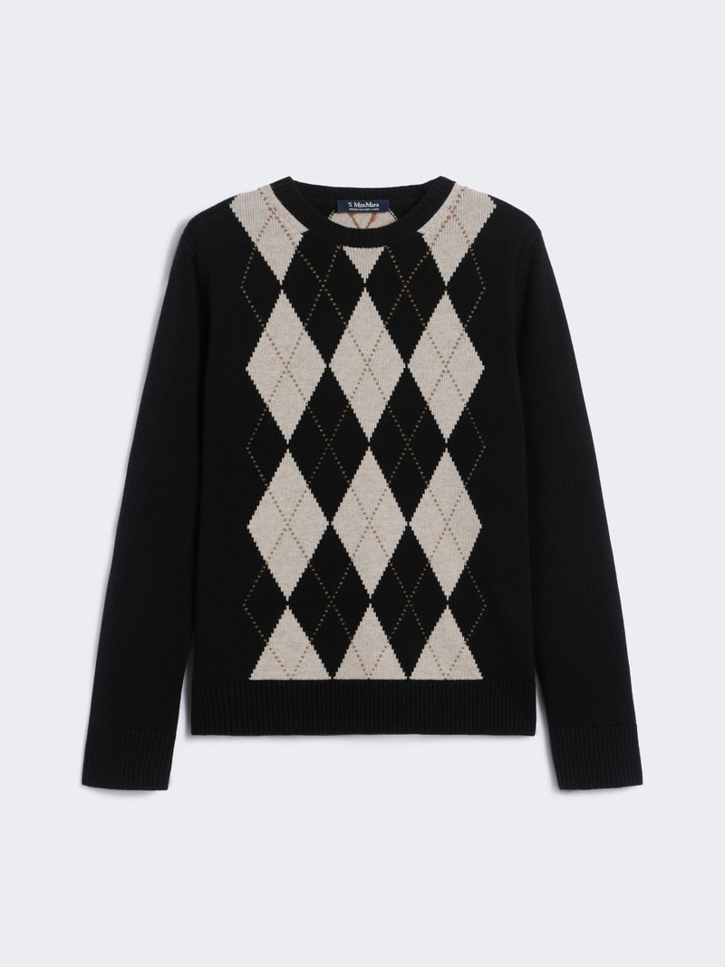 SOPRANO Argyle wool and cashmere sweater 1