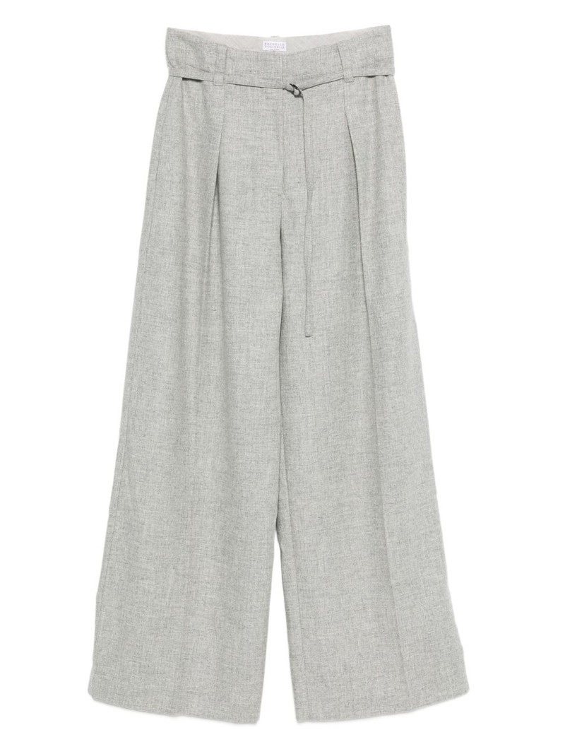 pleated belted trousers 1