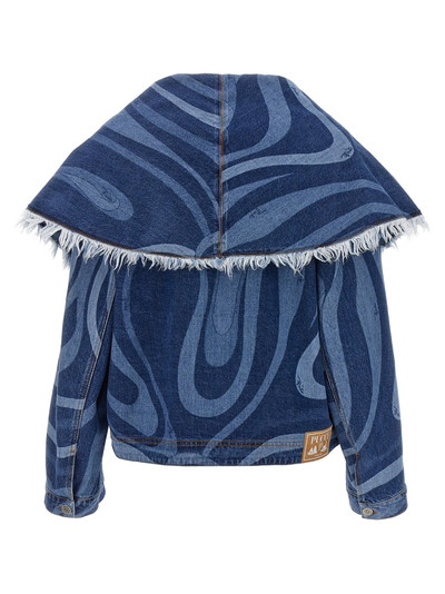 EMILIO PUCCI Marmo Jackets Blue outlook