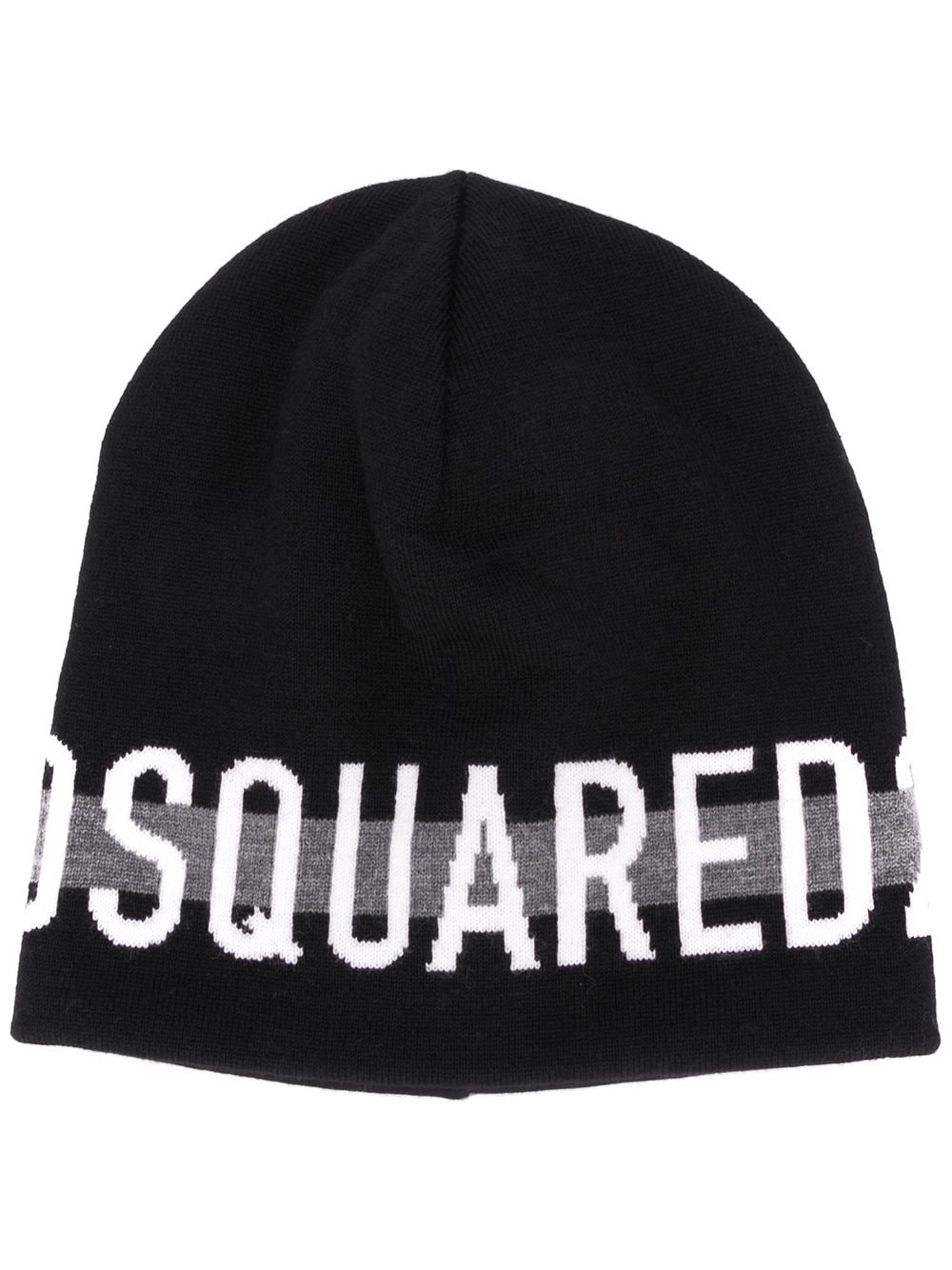 logo-jacquard beanie - 1