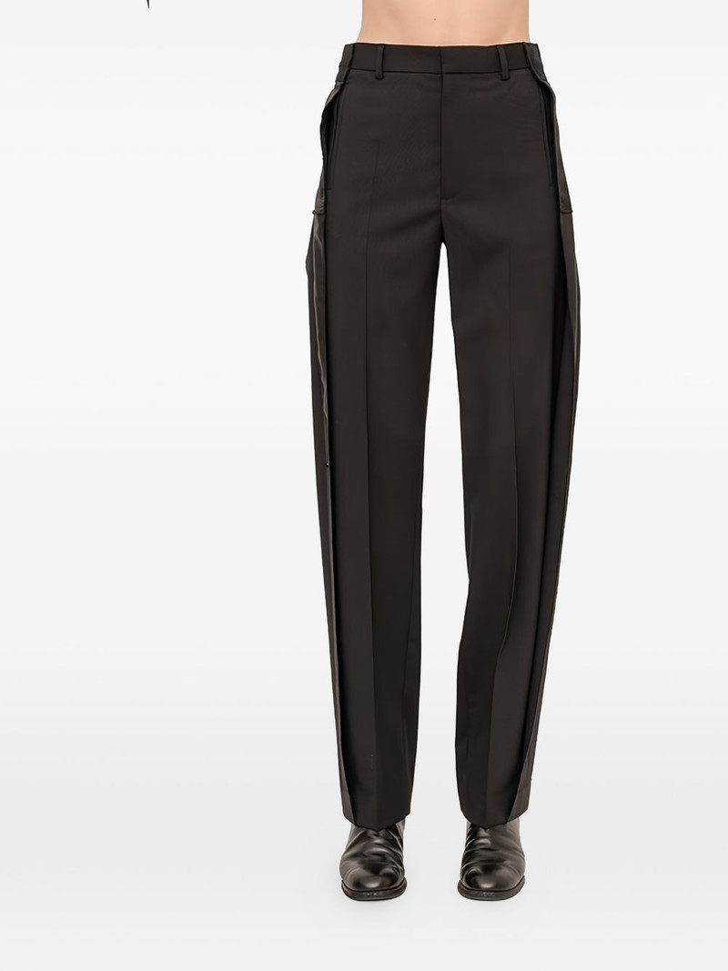 satin-panel trousers 1