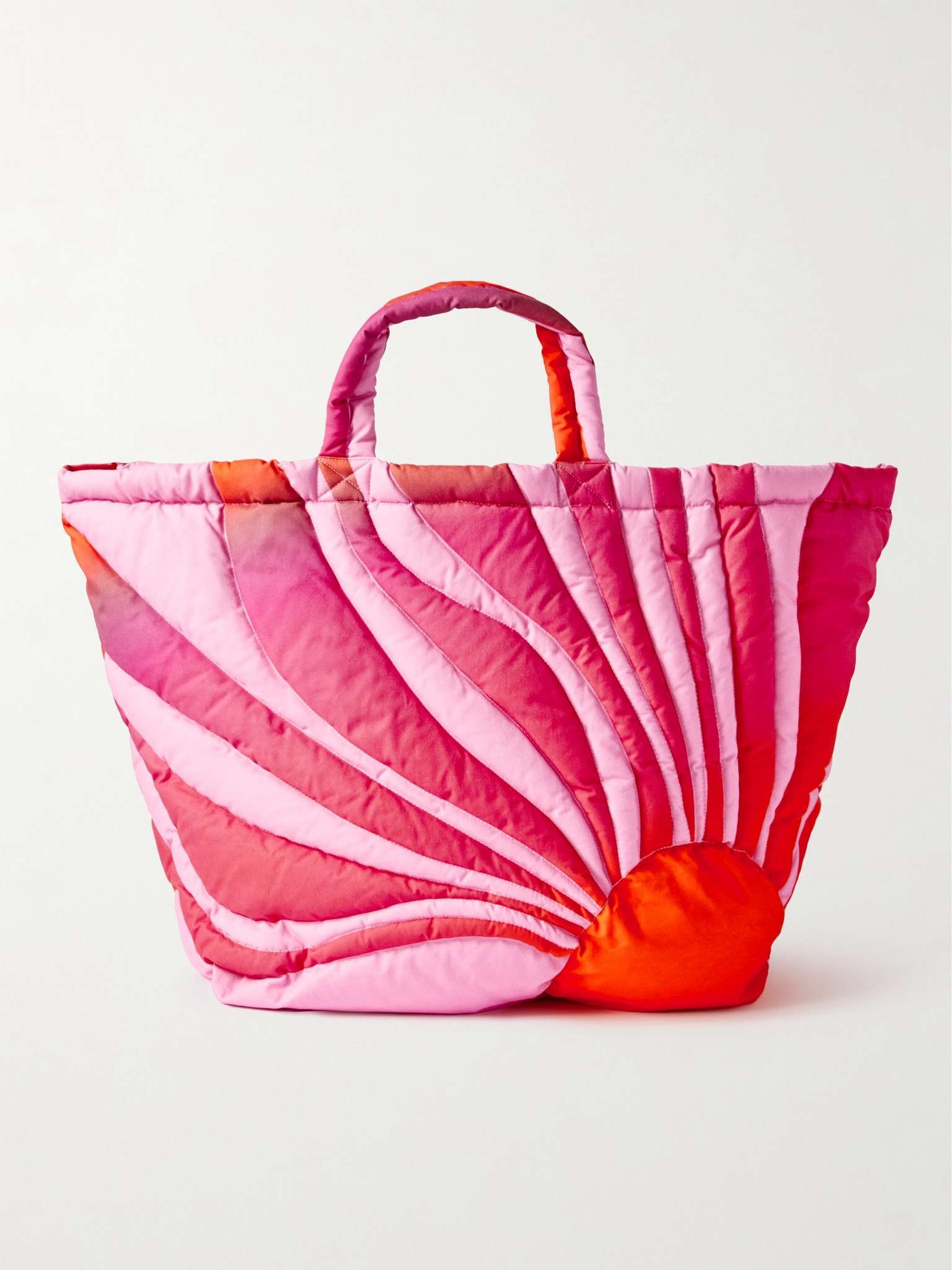 Padded Quilted Cotton Down Tote Bag - 1