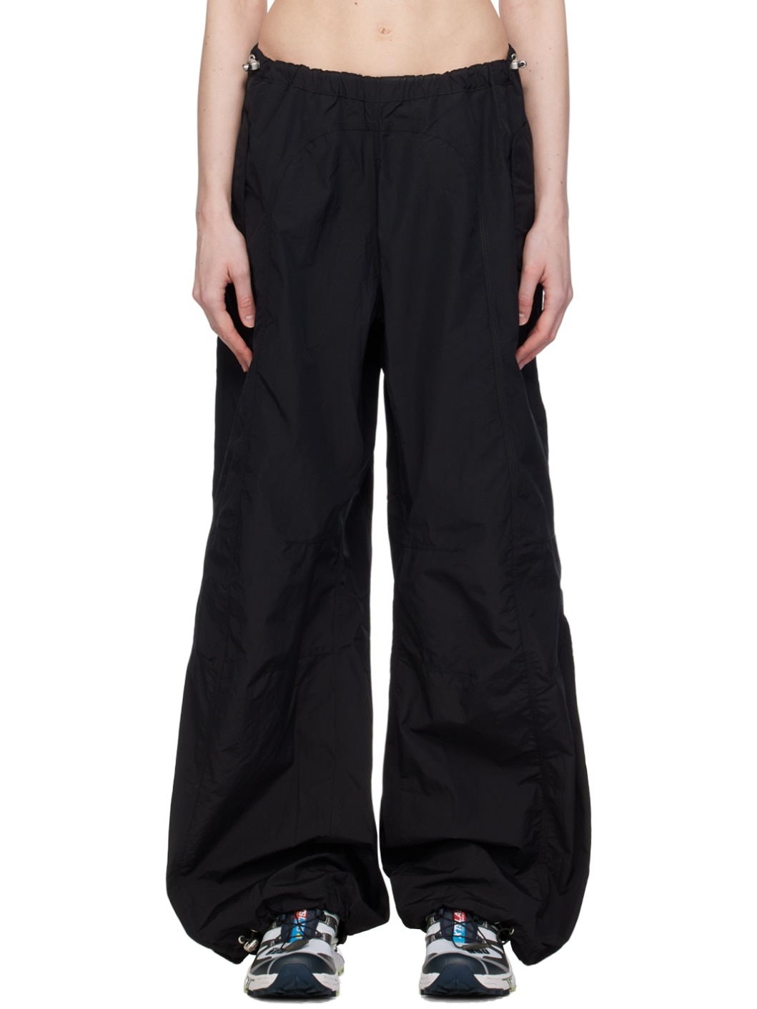 Black Drawstring Trousers - 1