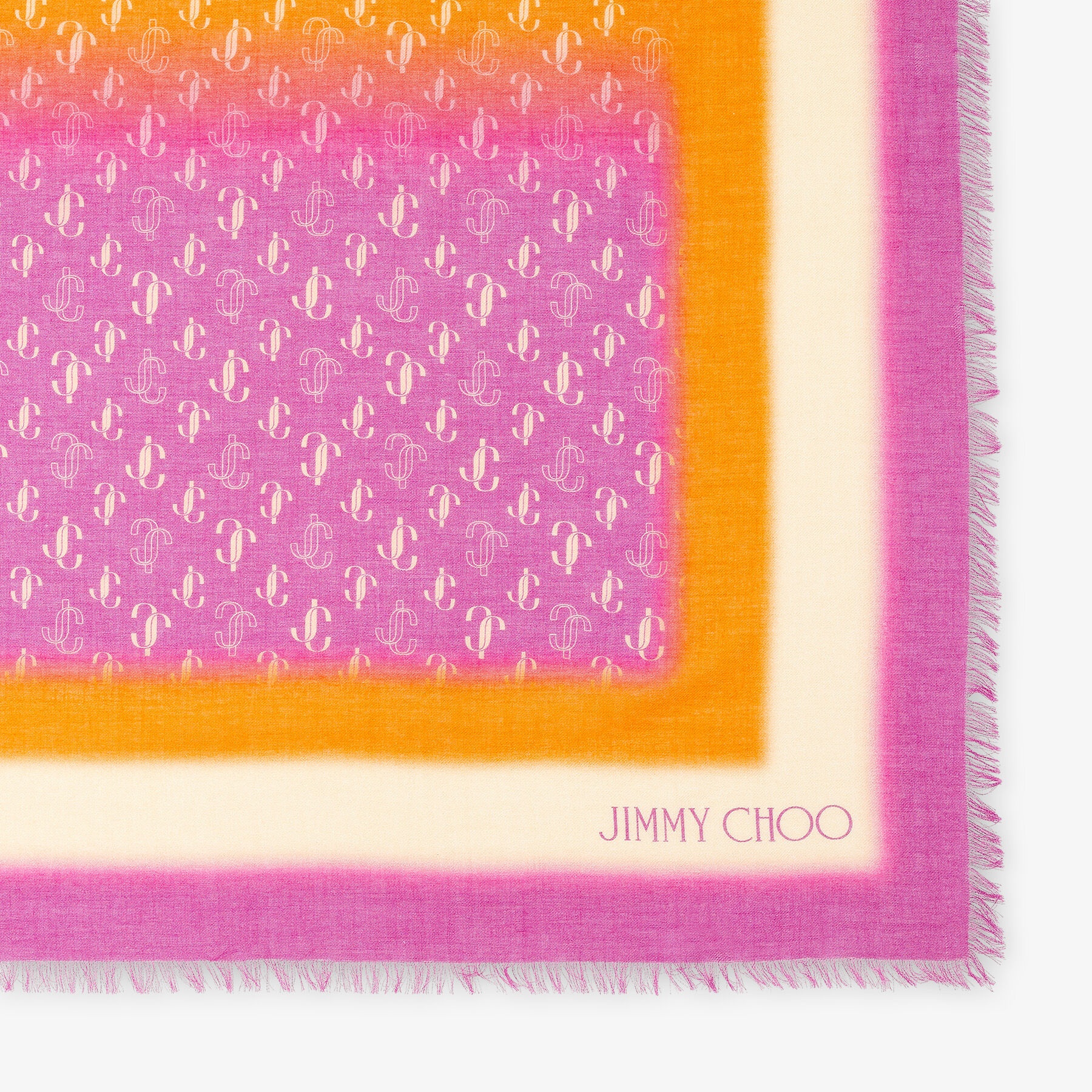 Katja
Amber Orange Woven Cashmere and Modal Jacquard Shawl - 2