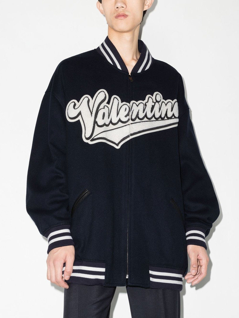 Valentino embroidered-logo bomber jacket outlook