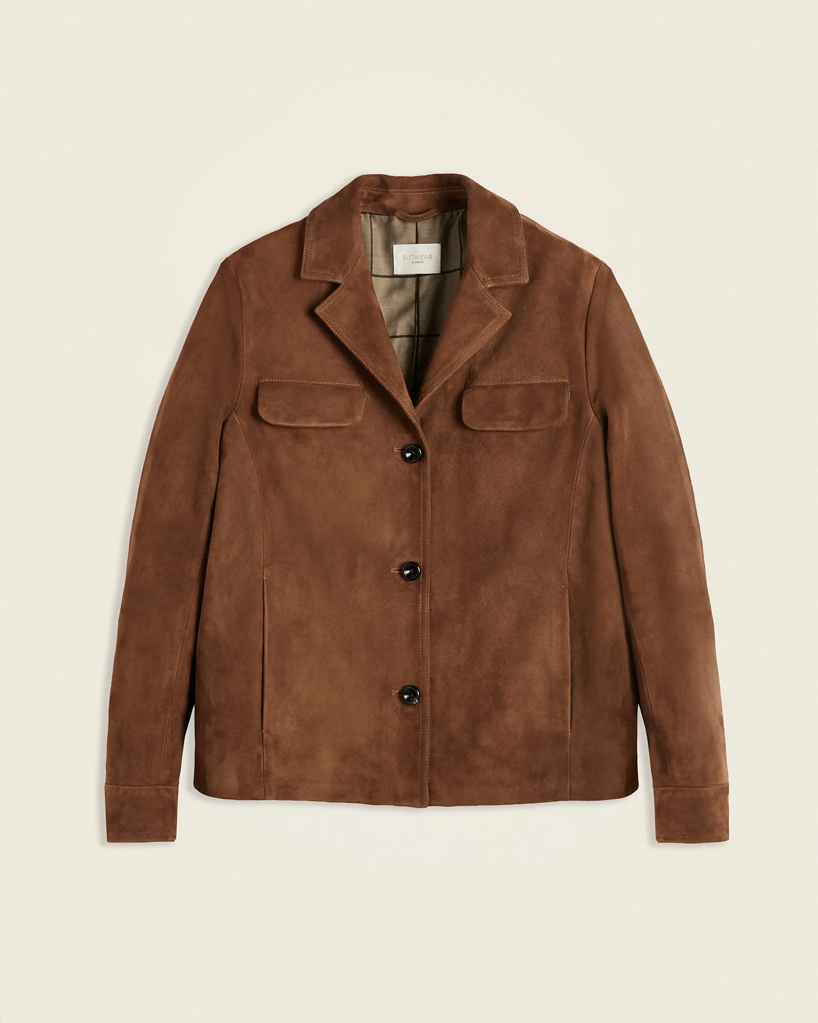 Regular fit suede overshirt - 1