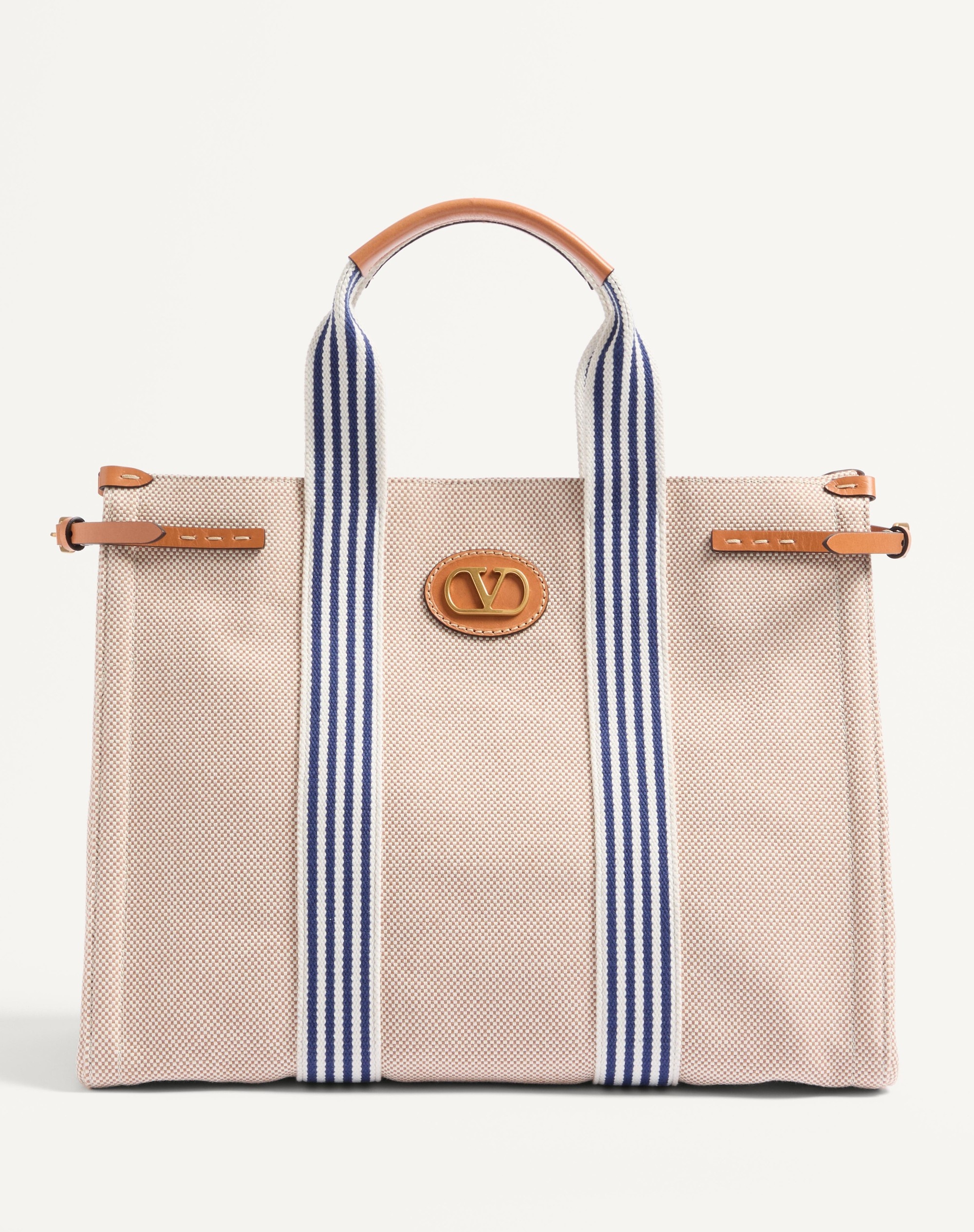 トートバッグ 25ss Valentino Garavani Two-Tone Canvas Antibes H Valentino VALENTINO GARAVANI ANTIBES CANVAS BAG | REVERSIBLE