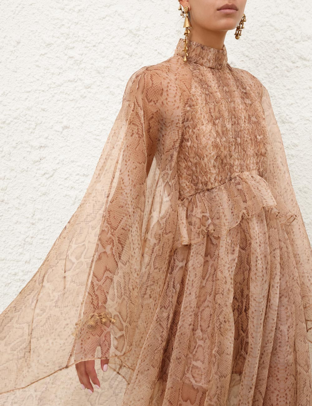 Memento Smocked Flutter Dress - 5