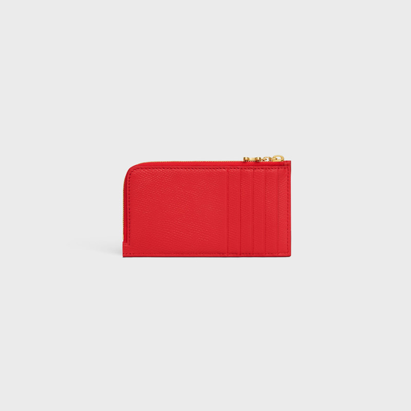 LONG ZIPPED CARD HOLDER IN GRAINED CALFSKIN 3