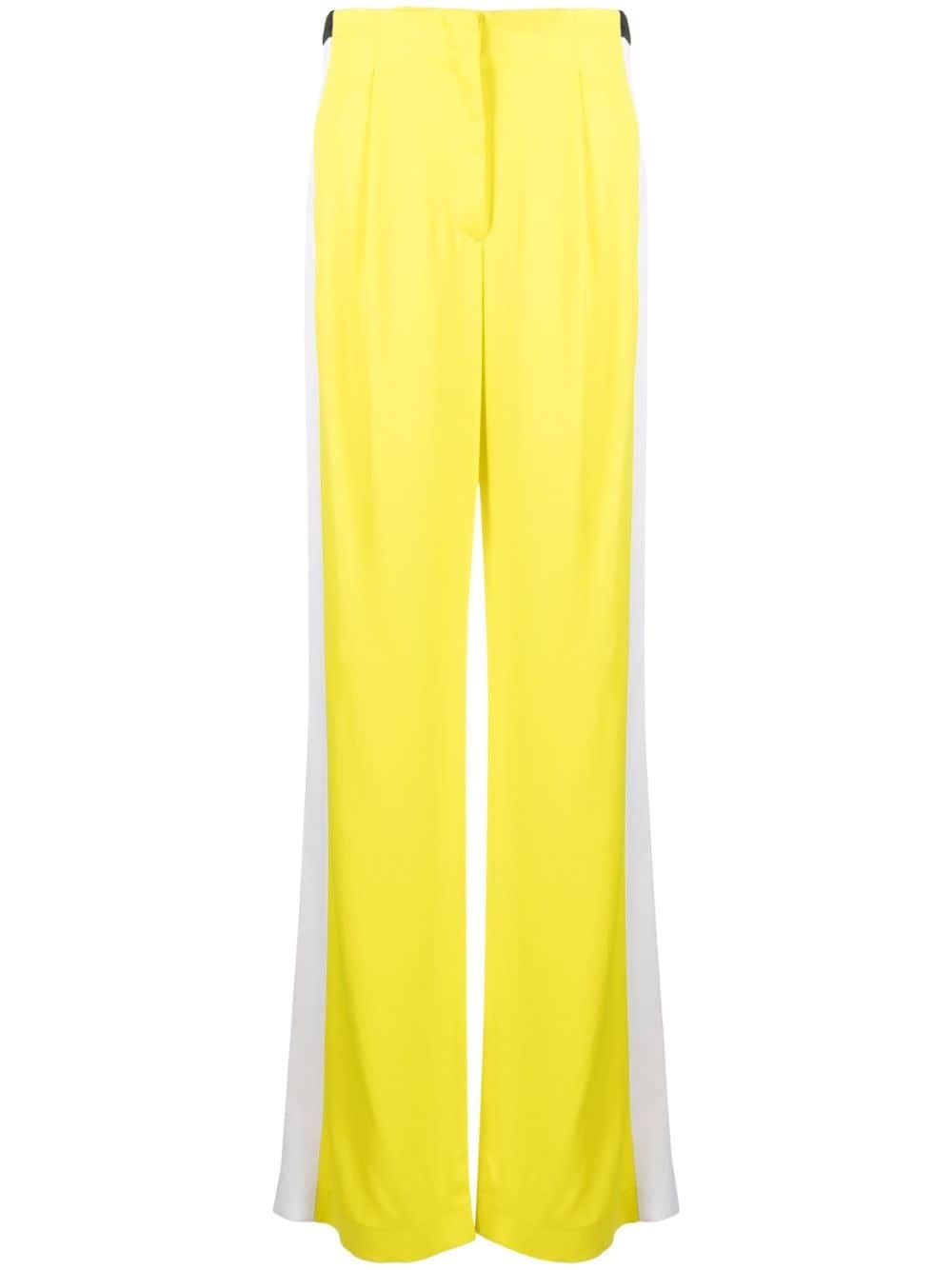 side-stripe wide-leg trousers - 1