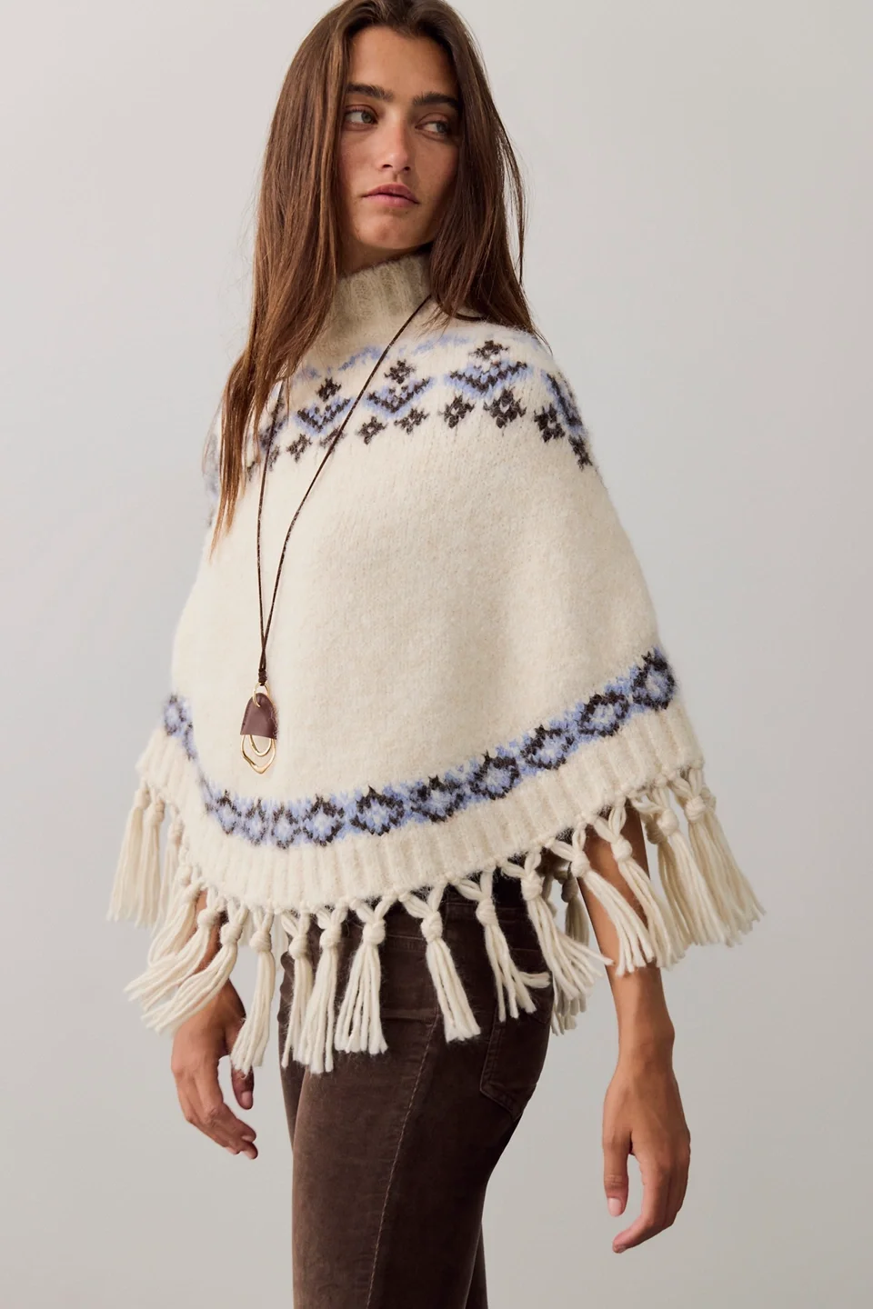 Emma Printed Poncho - 1