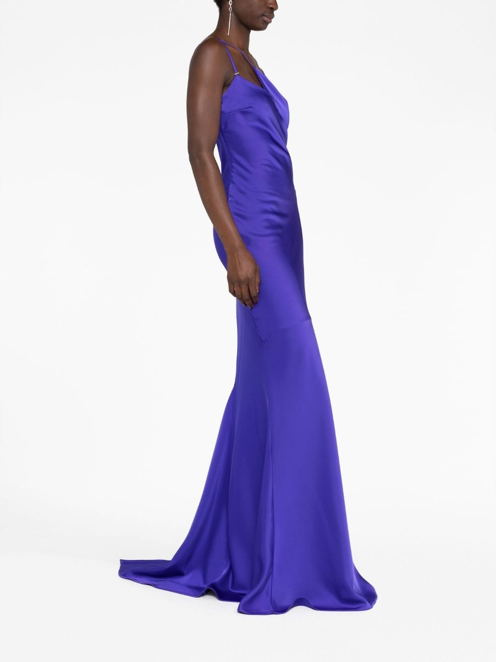 Melva asymmetric sleeveless gown - 6