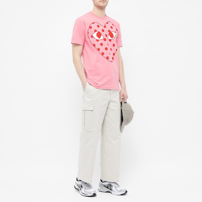 Comme des Garçons PLAY Comme des Garcons Play Red Heart Polka Dot Logo Tee outlook