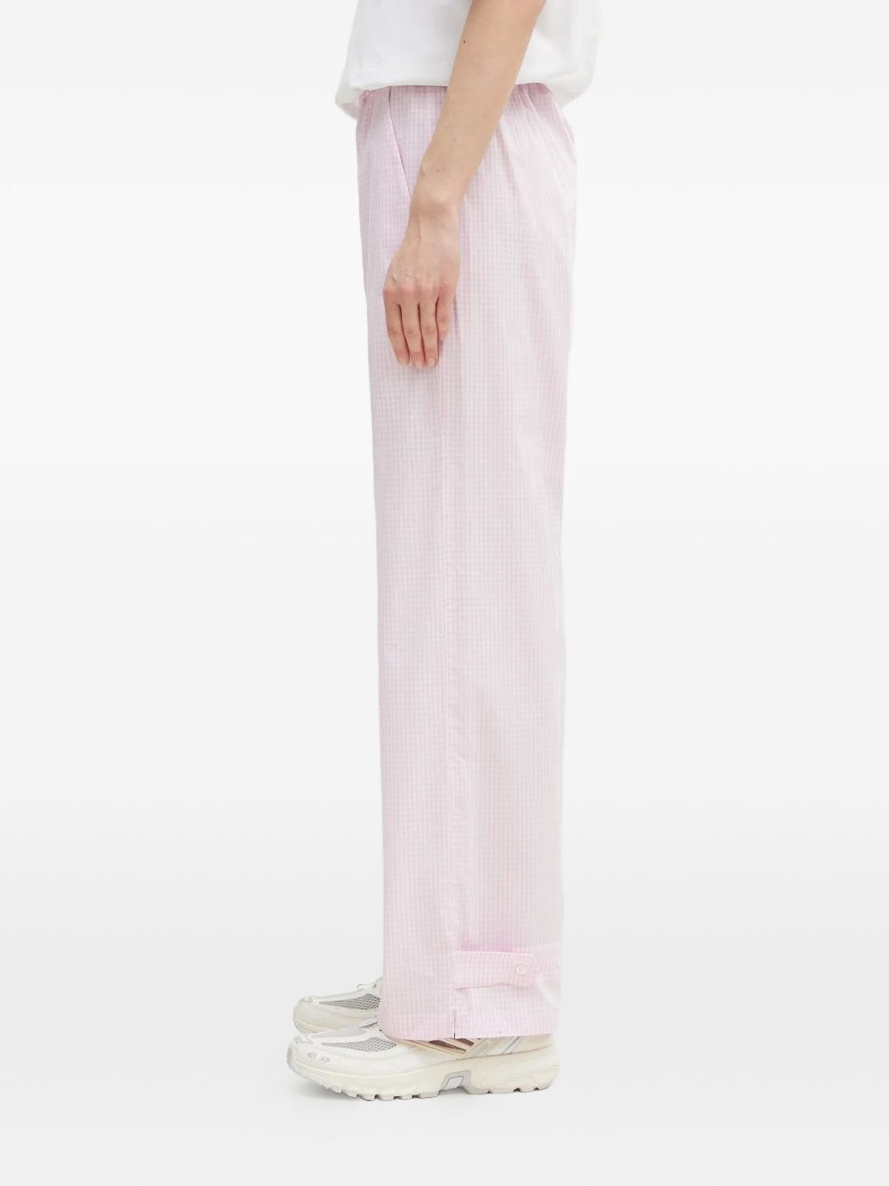 gingham-check trousers - 3