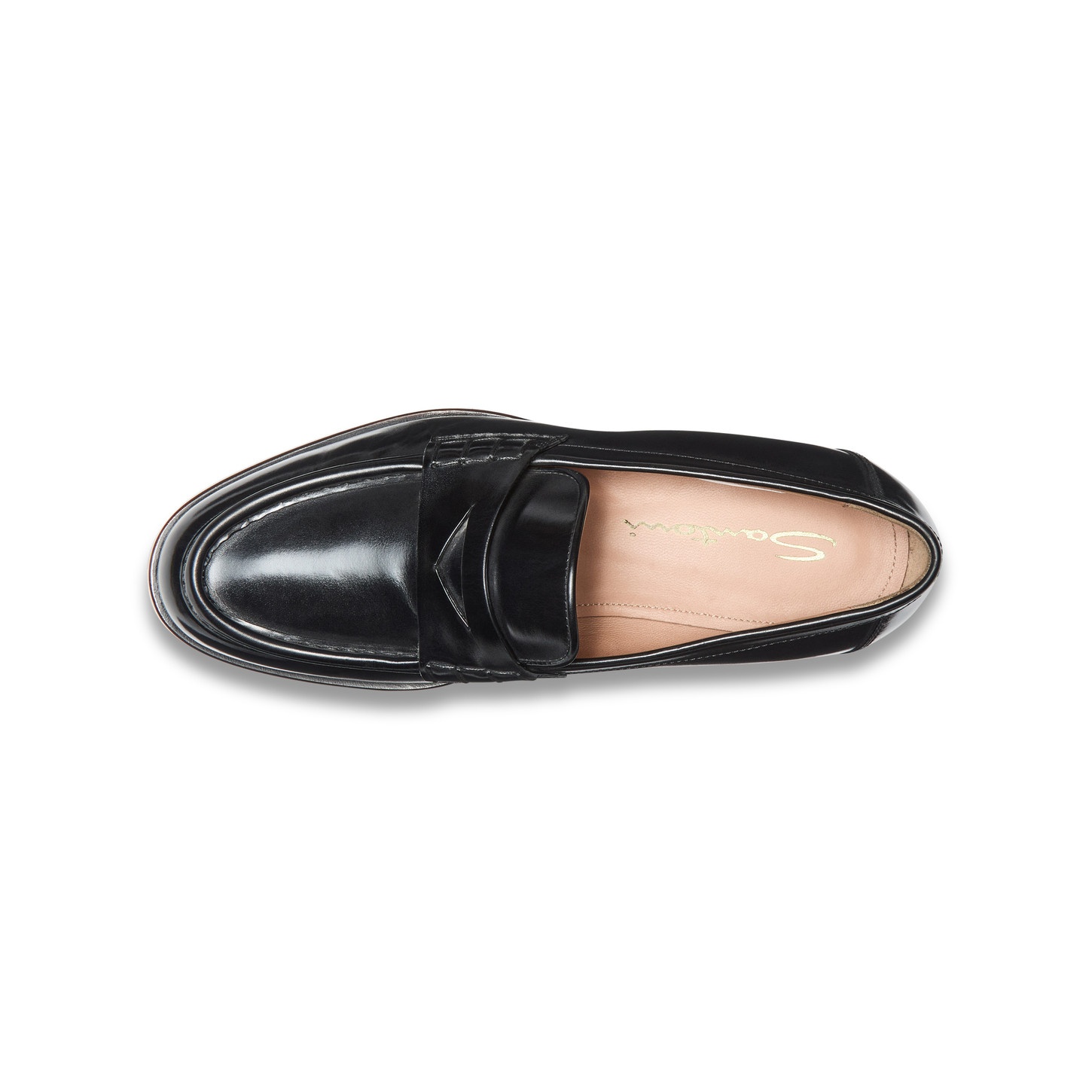 Women’s black leather penny loafer - 5