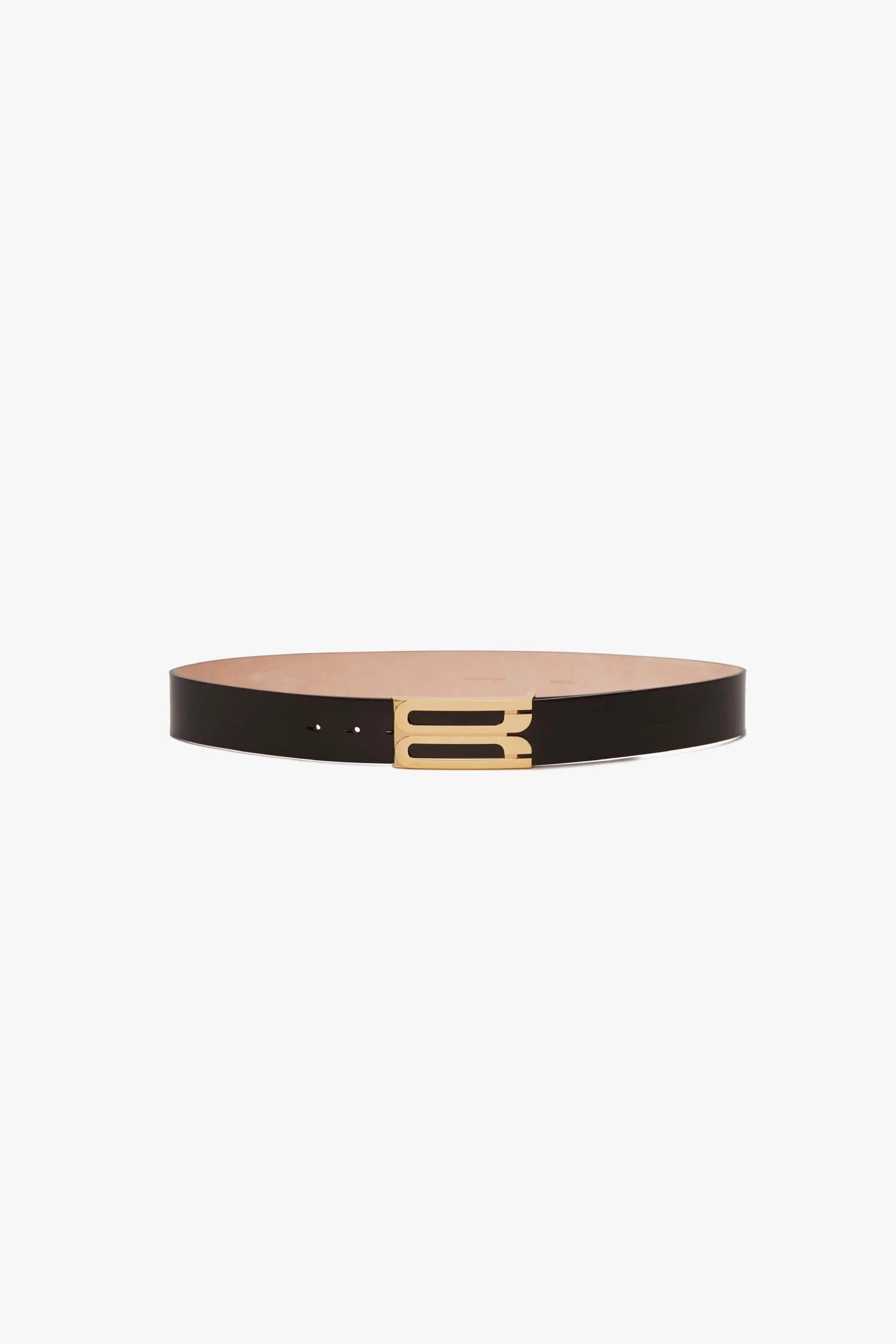 Jumbo Frame Belt In Black Leather - 1