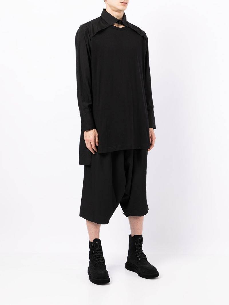 T-shirt panel long-sleeve shirt 3