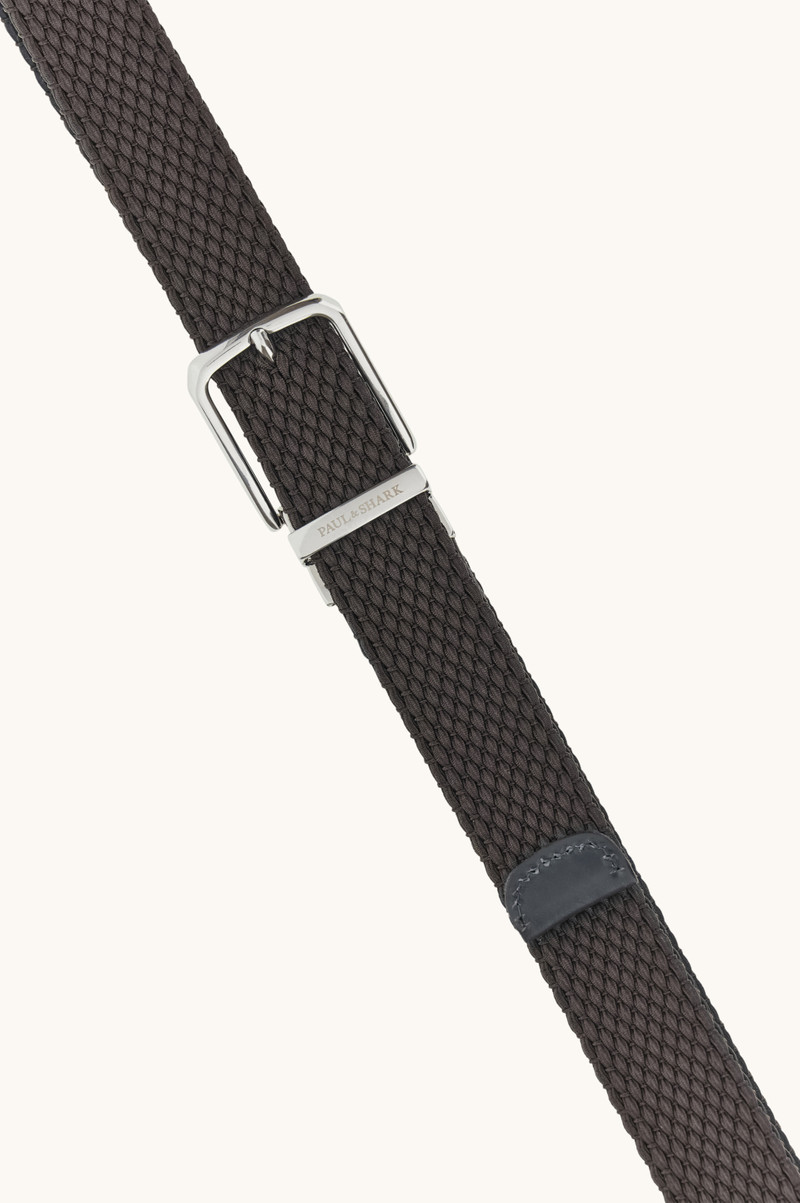 REVERSIBLE ELASTIC BELT WITH LEATHER TRIMS 3