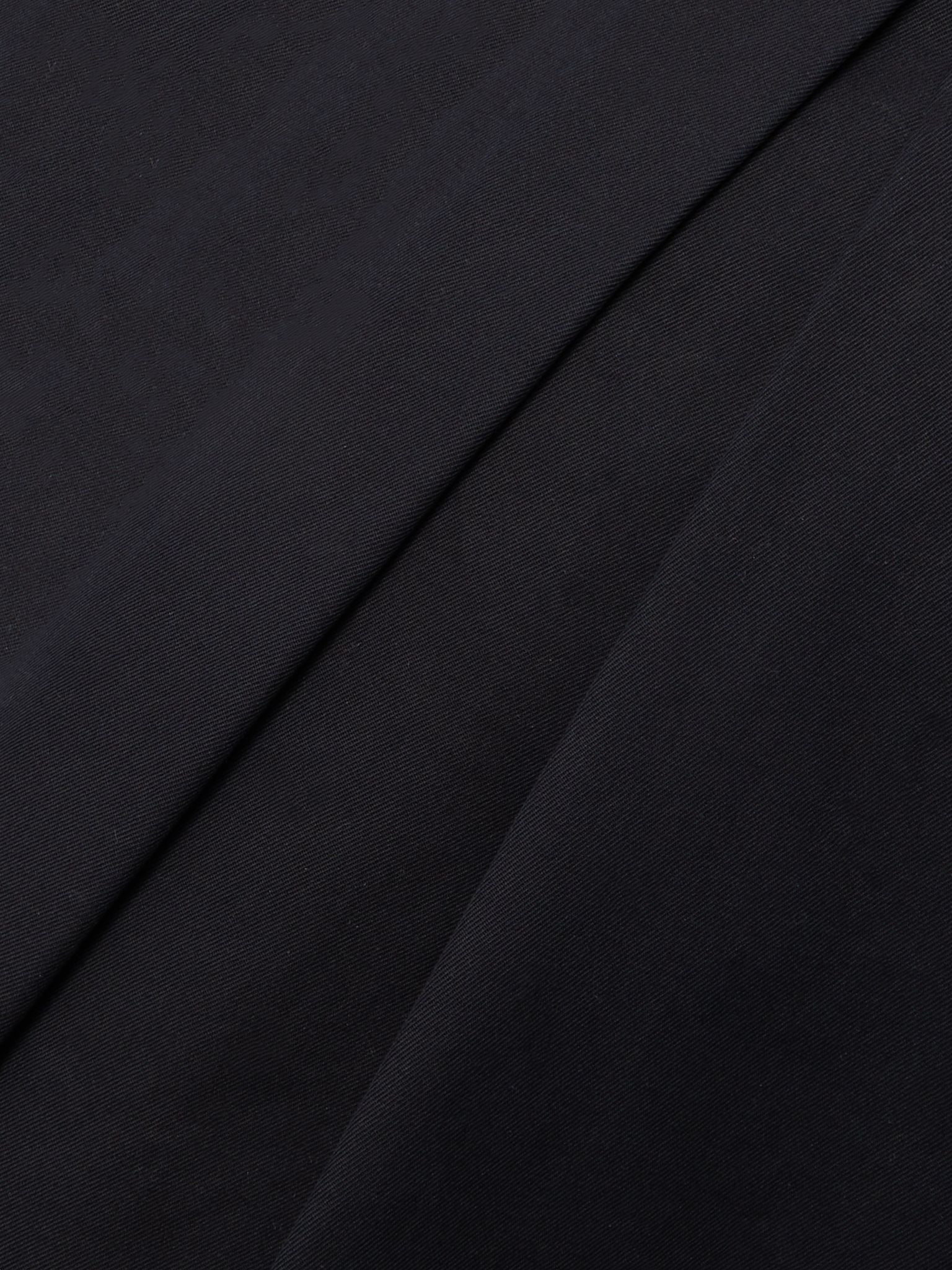 Pleated cotton-twill wide-leg pants Midnight blue - 4