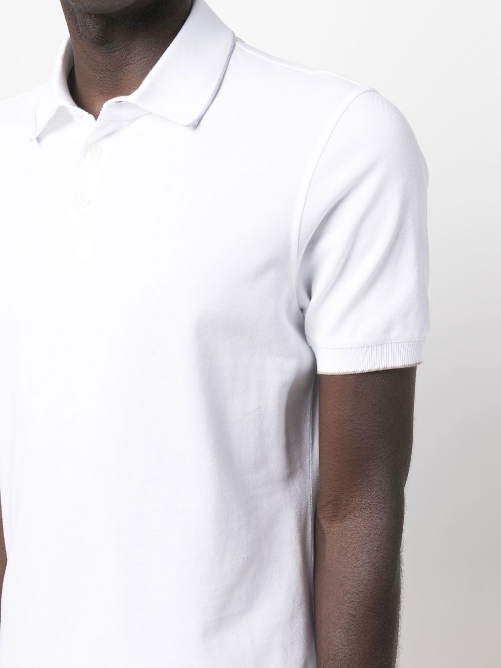 button-front short-sleeved polo shirt - 5