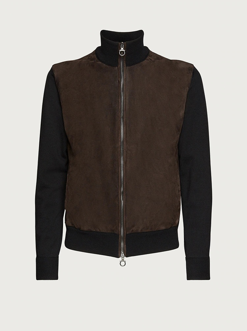 BLOUSON JACKET WITH NAPPA INSERTS 1