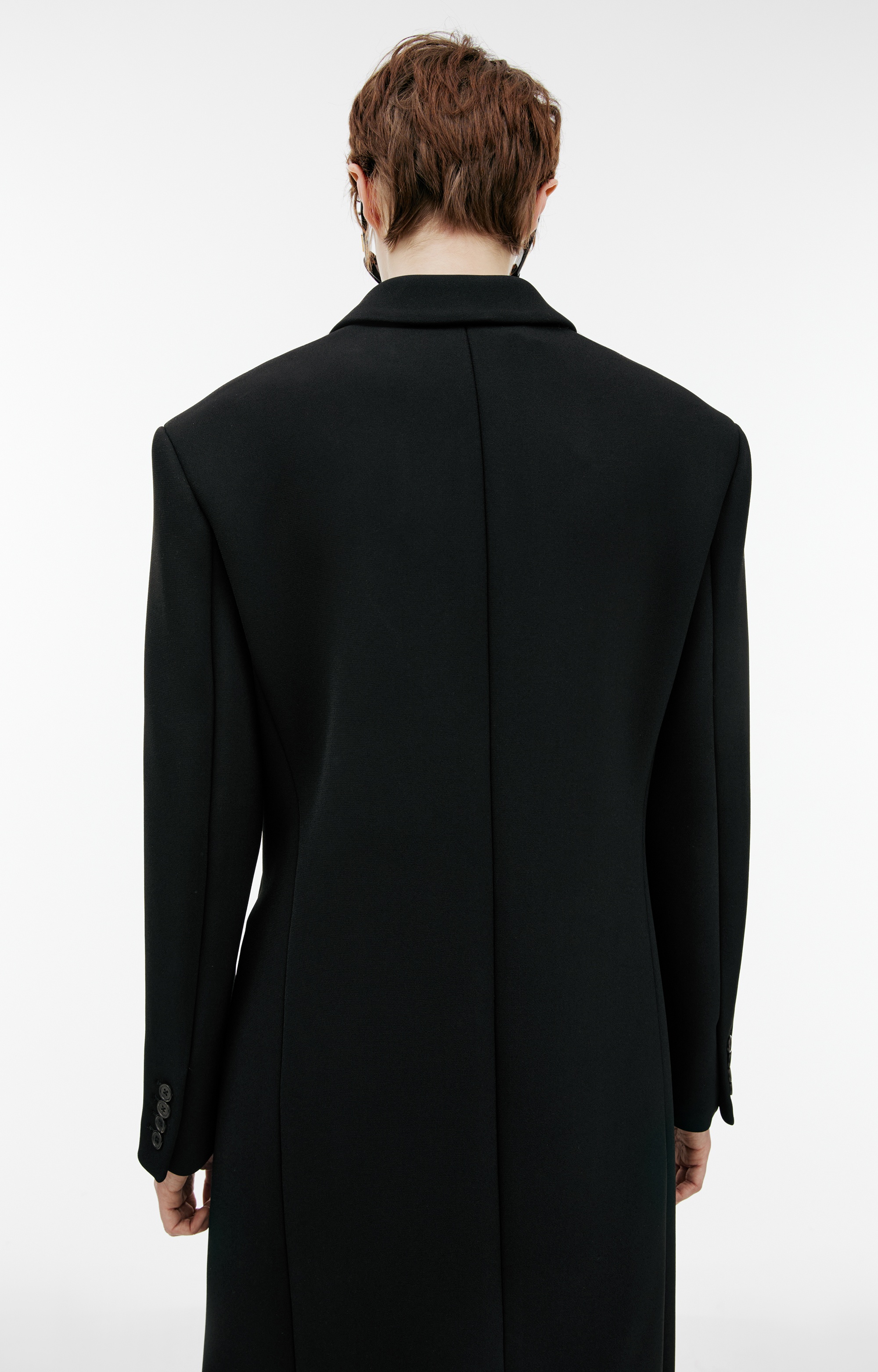 DOUBLE-BREASTED VISCOSE COAT - 4